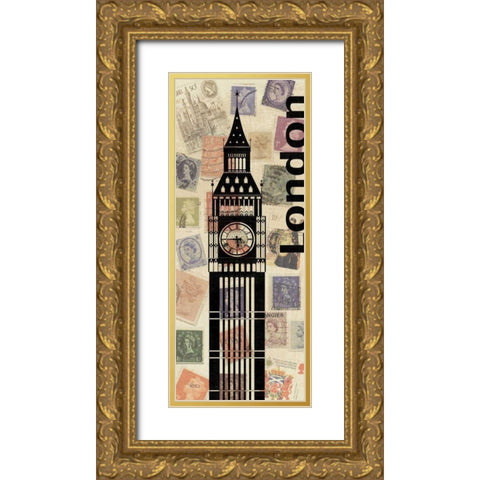 Via Mail II Gold Ornate Wood Framed Art Print with Double Matting by Charron, Veronique