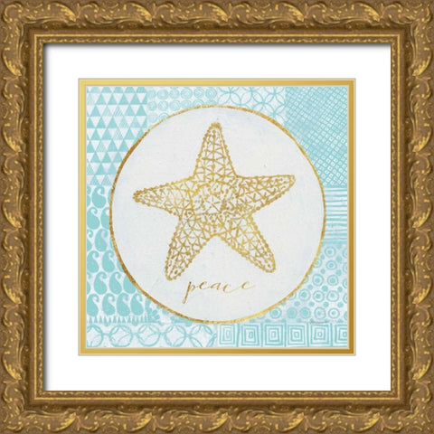 Christmas Shells IV Gold Ornate Wood Framed Art Print with Double Matting by Lovell, Kathrine