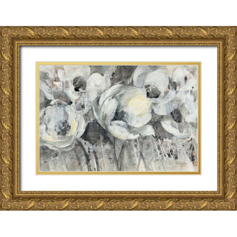 Floral Fantasy Gold Ornate Wood Framed Art Print with Double Matting by Hristova, Albena