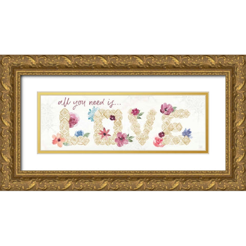 Naturally Inspired IV Gold Ornate Wood Framed Art Print with Double Matting by June, Dina