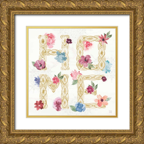Naturally Inspired VII Gold Ornate Wood Framed Art Print with Double Matting by June, Dina