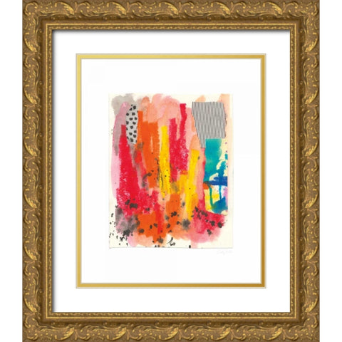 Fire I Gold Ornate Wood Framed Art Print with Double Matting by Prahl, Courtney