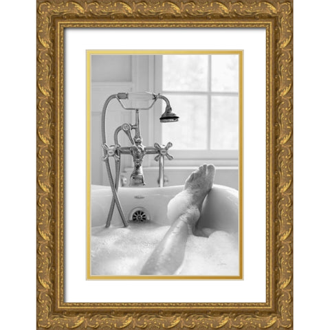 Bubble Bath II Gold Ornate Wood Framed Art Print with Double Matting by Aledanda