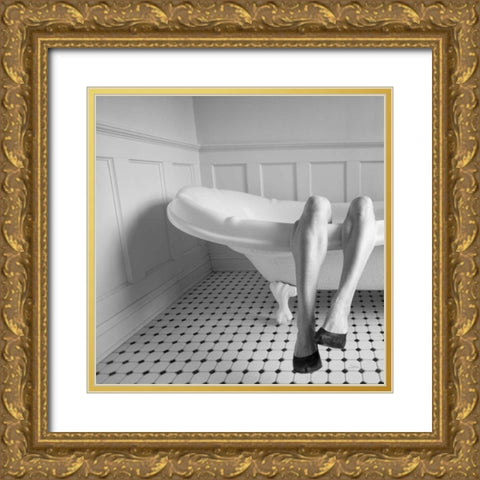 Legs Gold Ornate Wood Framed Art Print with Double Matting by Aledanda