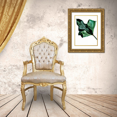 Monstera Gold Ornate Wood Framed Art Print with Double Matting by Catterall, Elise