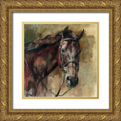 Nutmeg Sally Gold Ornate Wood Framed Art Print with Double Matting by Hageman, Marilyn