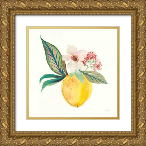 Citrus Summer IV Gold Ornate Wood Framed Art Print with Double Matting by Rice, Kristy