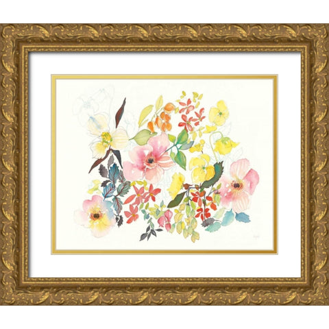 Citrus Summer V Gold Ornate Wood Framed Art Print with Double Matting by Rice, Kristy