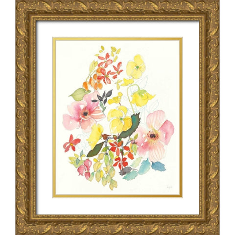 Citrus Summer VI Gold Ornate Wood Framed Art Print with Double Matting by Rice, Kristy