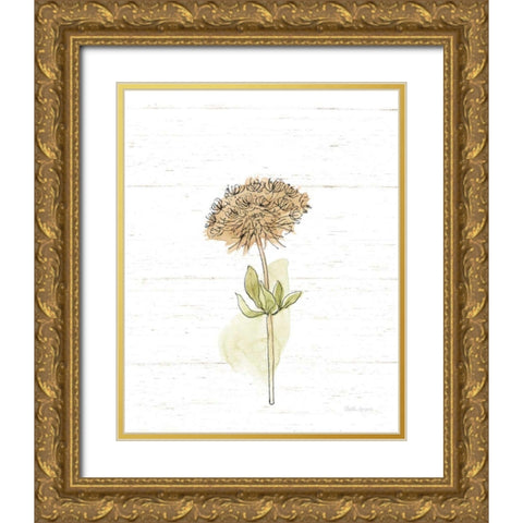 Flowers in Autumn Gold Ornate Wood Framed Art Print with Double Matting by Grove, Beth