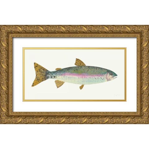 Angling in the Stream I Gold Ornate Wood Framed Art Print with Double Matting by Prahl, Courtney