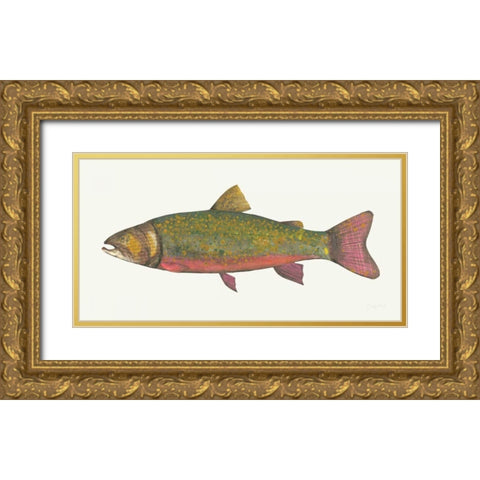 Angling in the Stream II Gold Ornate Wood Framed Art Print with Double Matting by Prahl, Courtney