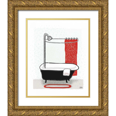 Bold Bath I Gold Ornate Wood Framed Art Print with Double Matting by Averinos, Melissa