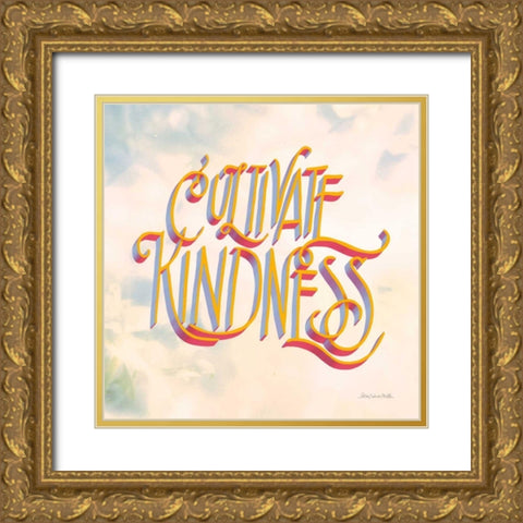 Cultivate Kindness Gold Ornate Wood Framed Art Print with Double Matting by Miller, Sara Zieve