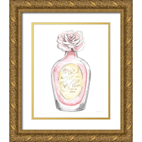 Glamour Pup Perfume I Gold Ornate Wood Framed Art Print with Double Matting by Grove, Beth