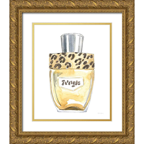 Glamour Pup Perfume IV Gold Ornate Wood Framed Art Print with Double Matting by Grove, Beth