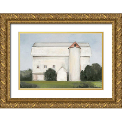 On the Farm Light Gold Ornate Wood Framed Art Print with Double Matting by Purinton, Julia