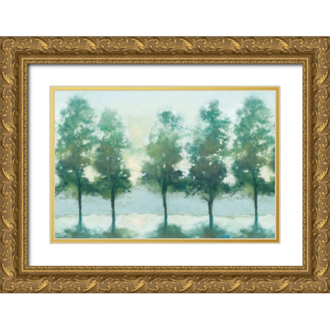 Dawn Processional Gold Ornate Wood Framed Art Print with Double Matting by Purinton, Julia