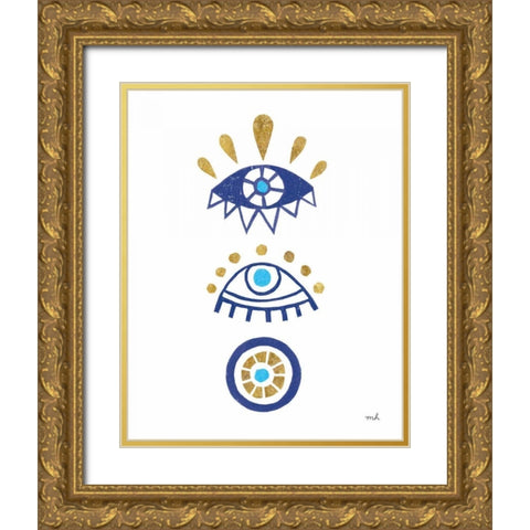 Evil Eye II Gold Ornate Wood Framed Art Print with Double Matting by Hershey, Moira