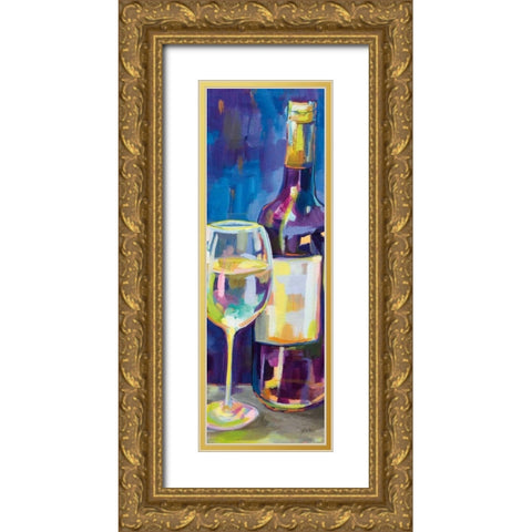 Floral Party II Gold Ornate Wood Framed Art Print with Double Matting by Vertentes, Jeanette