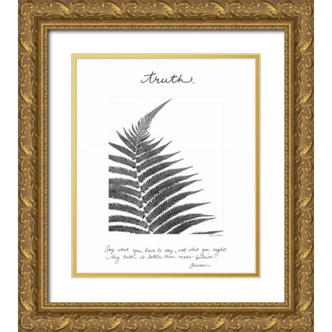 Truth Gold Ornate Wood Framed Art Print with Double Matting by Van Swearingen, Debra