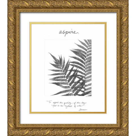 Aspire Gold Ornate Wood Framed Art Print with Double Matting by Van Swearingen, Debra