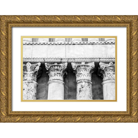 The Pillars Gold Ornate Wood Framed Art Print with Double Matting by Aledanda