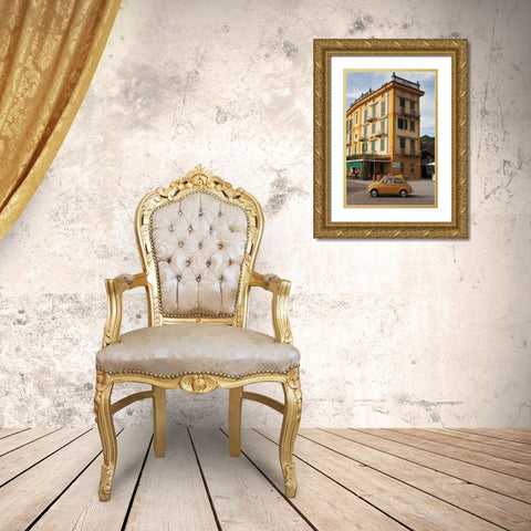 Around Town Gold Ornate Wood Framed Art Print with Double Matting by Aledanda