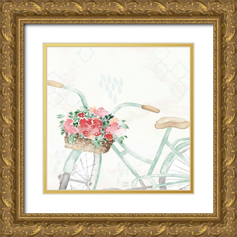 Summer Ride III Gold Ornate Wood Framed Art Print with Double Matting by June, Dina