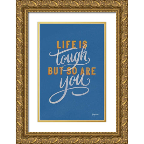 Encouraging Words - Tough Gold Ornate Wood Framed Art Print with Double Matting by Thorns, Becky