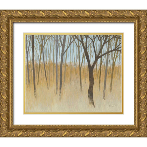 Misty Woods Gold Ornate Wood Framed Art Print with Double Matting by Lovell, Kathrine