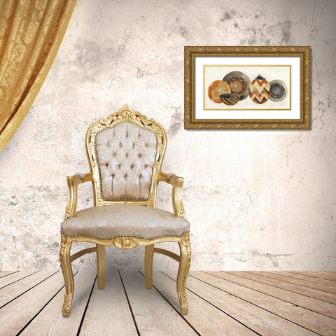 Woven Wonders I Gold Ornate Wood Framed Art Print with Double Matting by Hristova, Albena