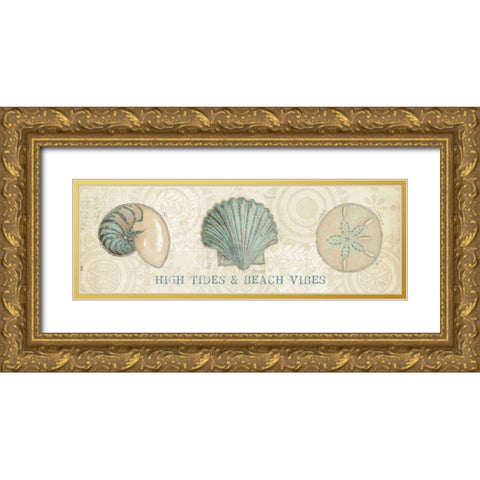 Beach Treasures VIII Gold Ornate Wood Framed Art Print with Double Matting by Adams, Emily