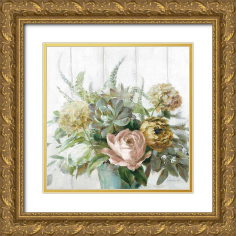 Natural Elegance Fall Crop Gold Ornate Wood Framed Art Print with Double Matting by Nai, Danhui