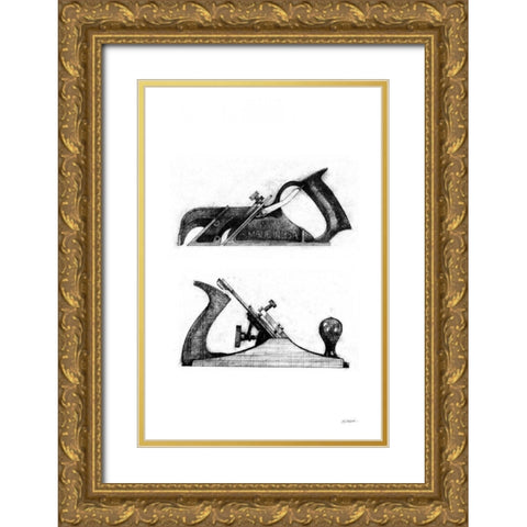 Planes Gold Ornate Wood Framed Art Print with Double Matting by Schick, Mike