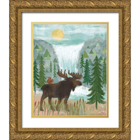 Woodland Forest IV Gold Ornate Wood Framed Art Print with Double Matting by Charron, Veronique