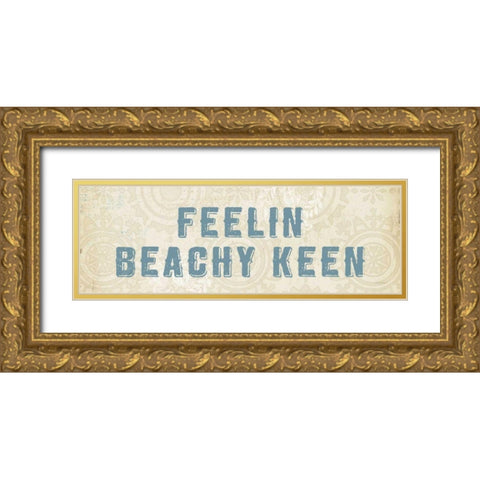 Beach Treasures VII  No Shells Gold Ornate Wood Framed Art Print with Double Matting by Adams, Emily