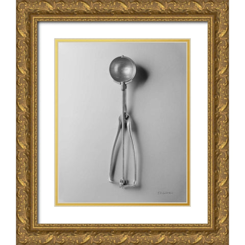 Ice Cream Scoop II Gold Ornate Wood Framed Art Print with Double Matting by Goldstein, Ed