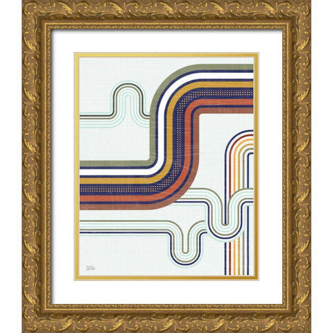 Retro Subway I Gold Ornate Wood Framed Art Print with Double Matting by Averinos, Melissa