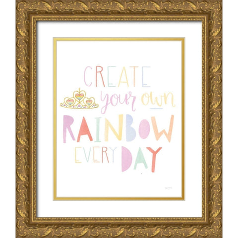 Lets Chase Rainbows III Gold Ornate Wood Framed Art Print with Double Matting by Jackson, Jenaya