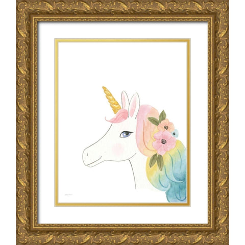 Lets Chase Rainbows V Gold Ornate Wood Framed Art Print with Double Matting by Jackson, Jenaya