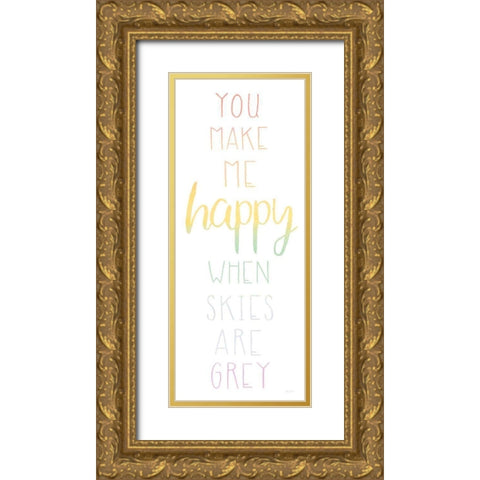 Lets Chase Rainbows XVI Gold Ornate Wood Framed Art Print with Double Matting by Jackson, Jenaya