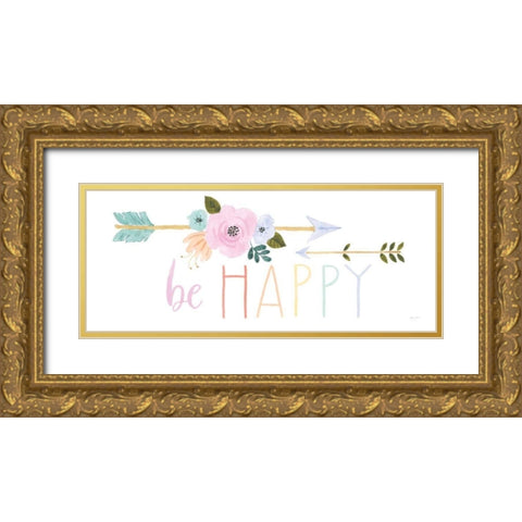Lets Chase Rainbows XVIII Gold Ornate Wood Framed Art Print with Double Matting by Jackson, Jenaya