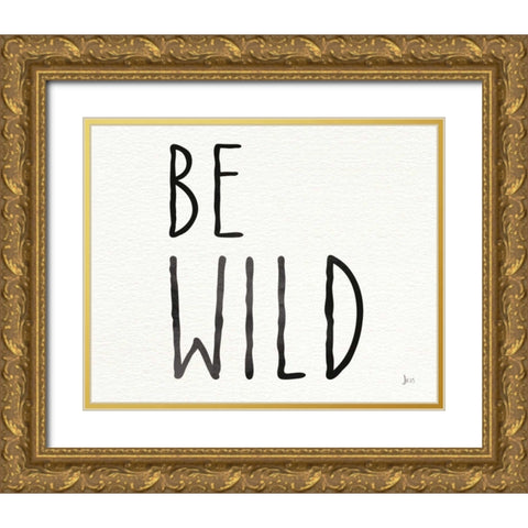 Little Jewels Be Wild Gold Ornate Wood Framed Art Print with Double Matting by Aiken, Jess