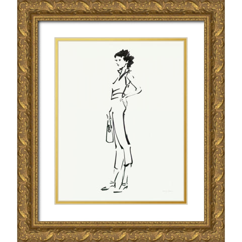 About Town II MB Gold Ornate Wood Framed Art Print with Double Matting by Tillmon, Avery
