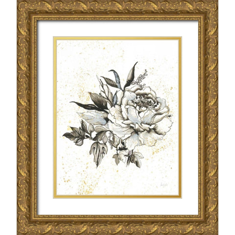 Elegance II MB Gold Ornate Wood Framed Art Print with Double Matting by Rice, Kristy