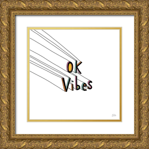 Cool Saying I Gold Ornate Wood Framed Art Print with Double Matting by Averinos, Melissa