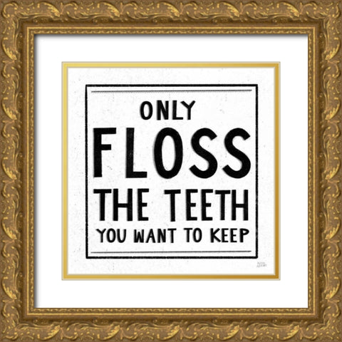 Only Floss Gold Ornate Wood Framed Art Print with Double Matting by Averinos, Melissa