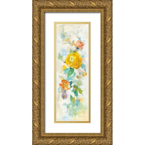 Blooming Splendor III Gold Ornate Wood Framed Art Print with Double Matting by Nai, Danhui