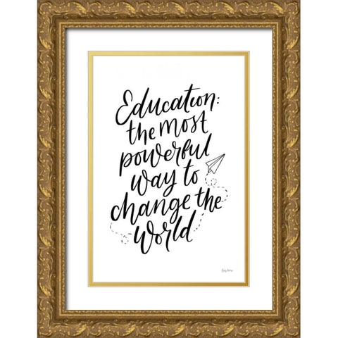 Teachers II Gold Ornate Wood Framed Art Print with Double Matting by Thorns, Becky